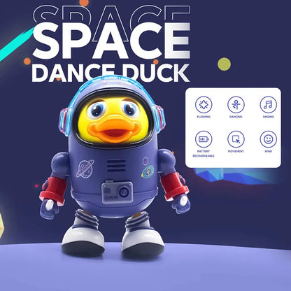 Brinquedo musical de pato espacial para bebês