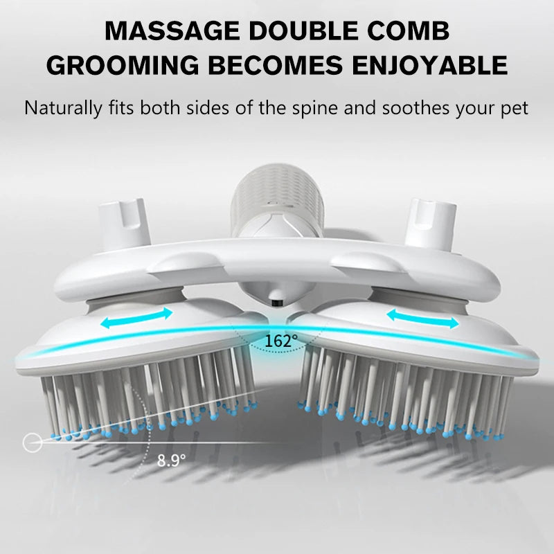 Pet Double Self-Cleaning Brush .