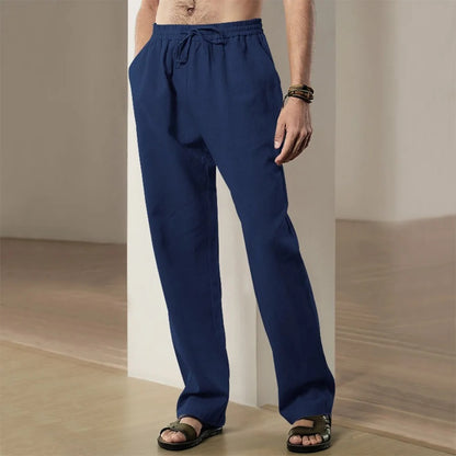 Calça Masculina de Algodão e Linho