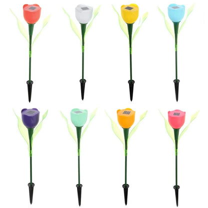 Solar LED Light Tulip Lamp .