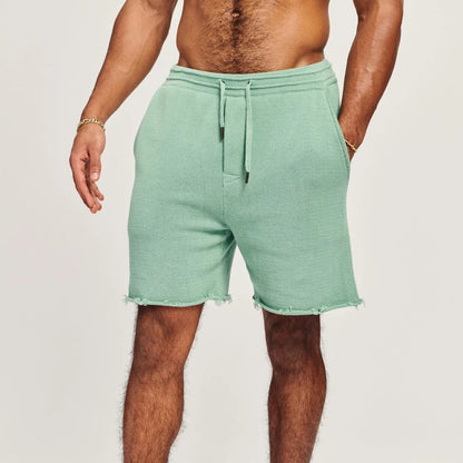 Conjunto de 2 peças de shorts de camisa de malha