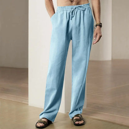 Calça Masculina de Algodão e Linho