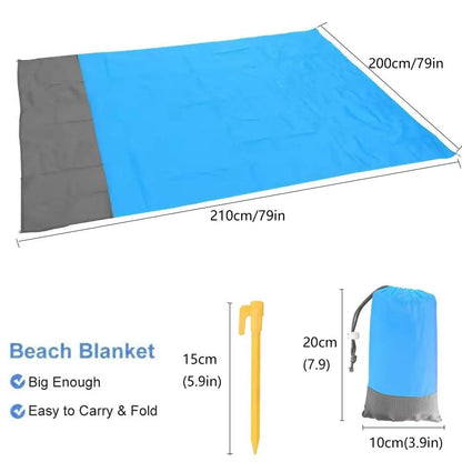 Waterproof Pocket Beach Blanket .