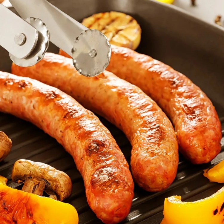 BBQ Sausage Turning Tongs .