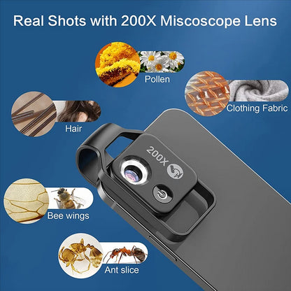 200X Mini Pocket Phone Microscope .