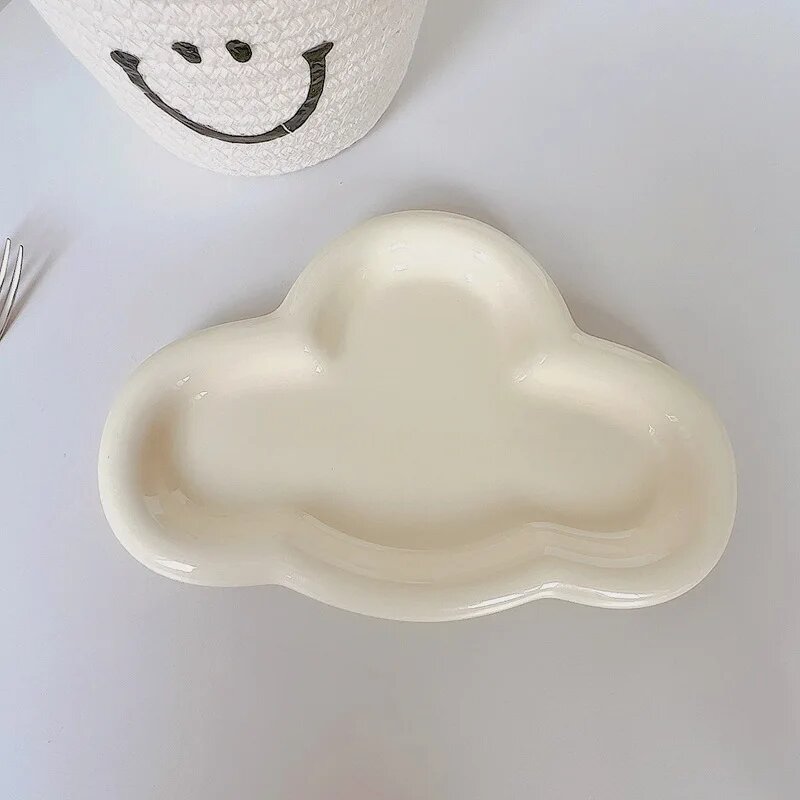 Cloud-Chubby Ceramic Plate .