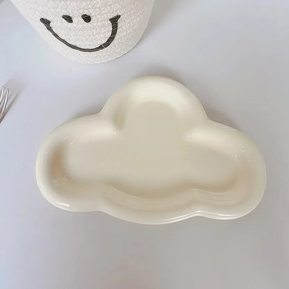 Cloud-Chubby Ceramic Plate .