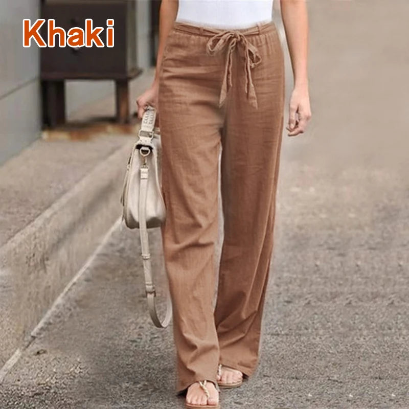 Women's Cotton Linen Pants .