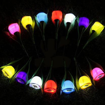 Solar LED Light Tulip Lamp .