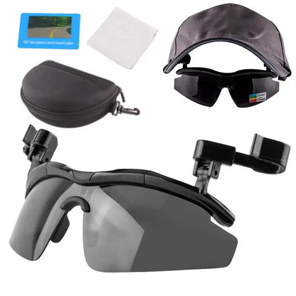 Clip on Hat Polarized Sunglasses .